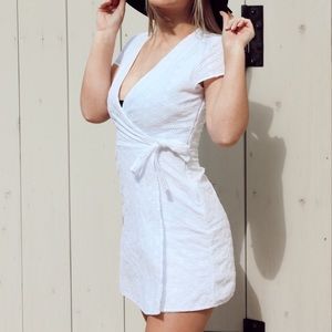 MIAMI WHITE CAP SLEEVE SUNDRESS
